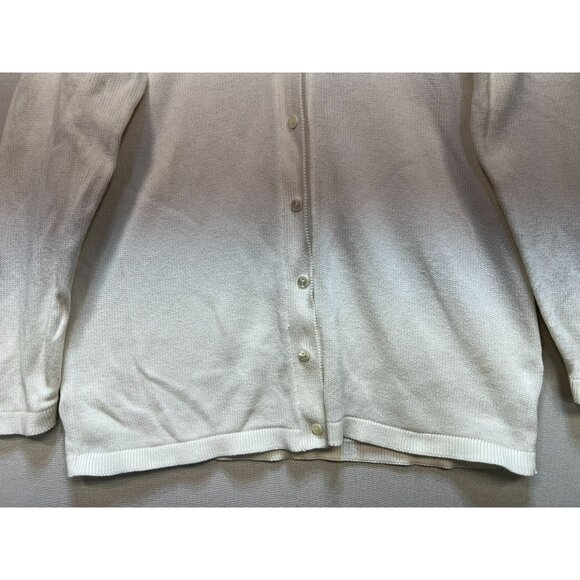 Lands' End Direct Merchants Womens Button Up Cardigan Sweater XL? White - Picture 5 of 10